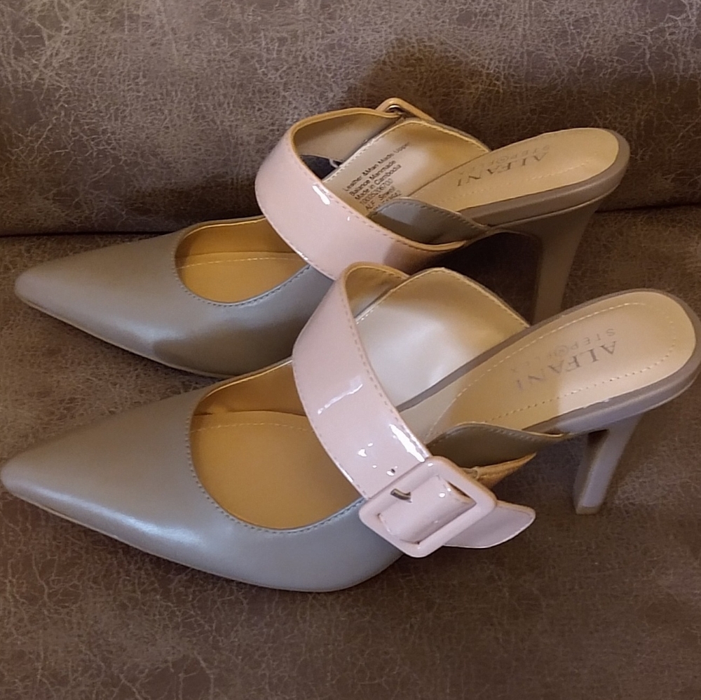 Alfani Taupe and Blush Mule